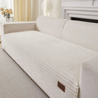 Sofa Cover | Plush Striped & Non-Slip | Machine Washable