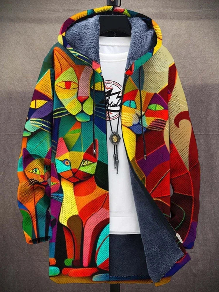 Women's Jacket | Artistic Print & Comfortable Warmth