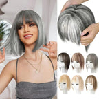Hairpiece With Bangs | Natural-Looking Synthetic Hair & Added Volume