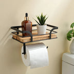 Wall-Mounted Storage Shelf | Integrated Paper Holder & Space-Saving