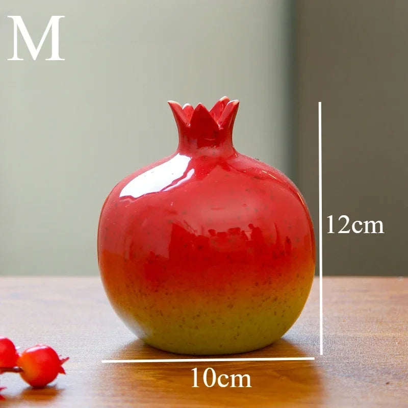 Vase | Pomegranate-Inspired Sculptural & Hand-Shaped | For Dried Flowers