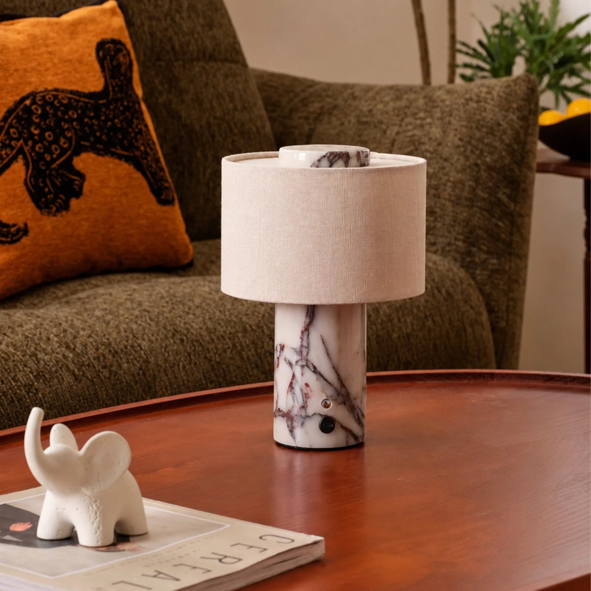 Table Lamp | Marble Base & Touch Control | Rechargeable or Mains-Powered