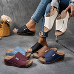 Wedge Sandals | Orthopedic Sole & Adjustable Straps | Slip-On