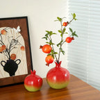 Vase | Pomegranate-Inspired Sculptural & Hand-Shaped | For Dried Flowers