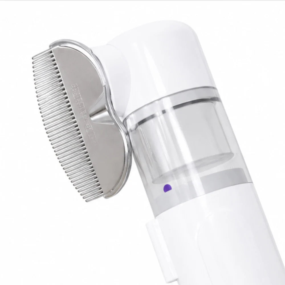 Electric Pet Grooming Comb | Vacuum Fur Collection & Detangling | 60-Minute Battery Life