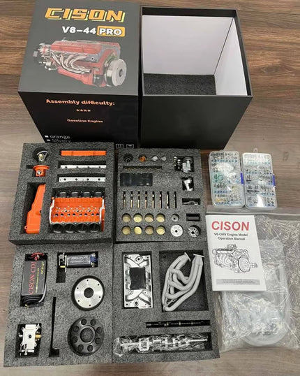 V8 Engine Assembly Kit | Functional Gasoline Engine | CNC-Machined Metal