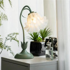 Table Lamp | Adjustable Arm & Vintage Floral | Cozy Ambient Glow