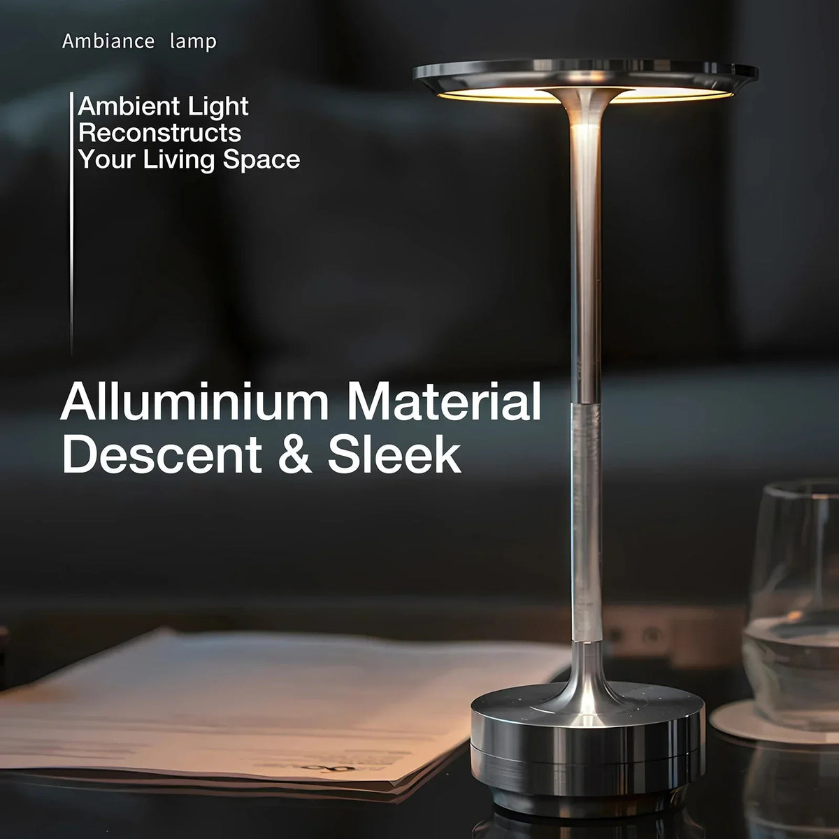Table Lamp | Rechargeable Dimmable LED & Touch Control | IP66 Waterproof