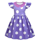 Kids Costume Dress | Polka Dot Print & Ruffle Sleeves
