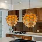 Pendant Lamp | Handcrafted Pine Wood Veneer & Dimmable LED Compatible | Diameter 38/45/68 cm