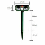 Animal Repeller | Solar-Powered Ultrasonic & Motion-Activated | 30 ft Detection Range