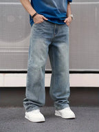 Men’s Jeans | Loose Fit & Wide Leg | Vintage Blue Wash