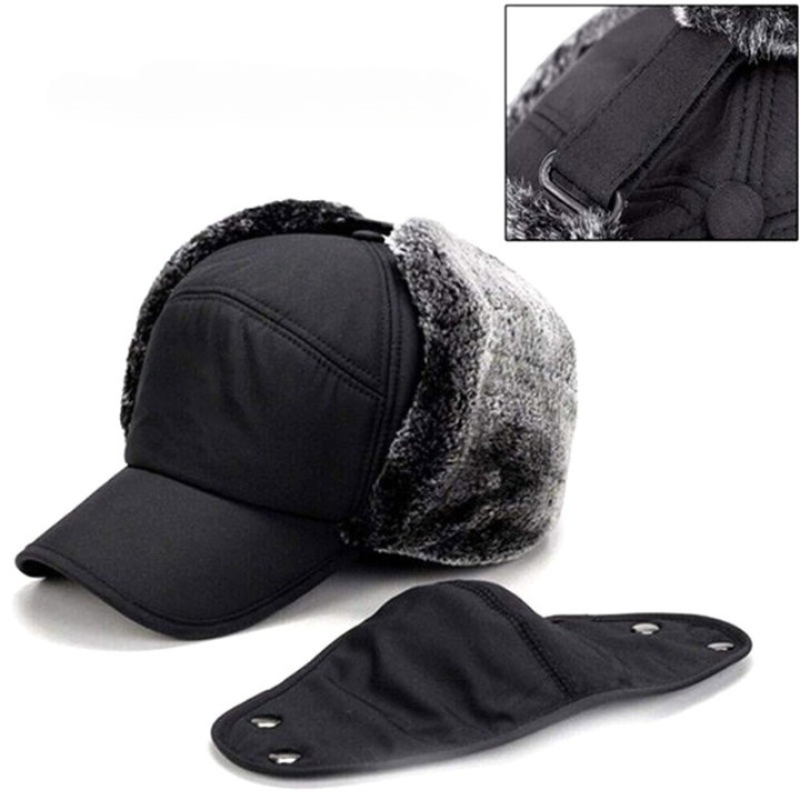 Winter Hat | Windproof & Breathable | Ear Flaps & Removable Face Mask