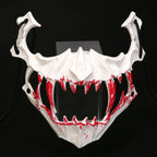 Half-Face Costume Mask | Sculpted Fangs & Adjustable Strap