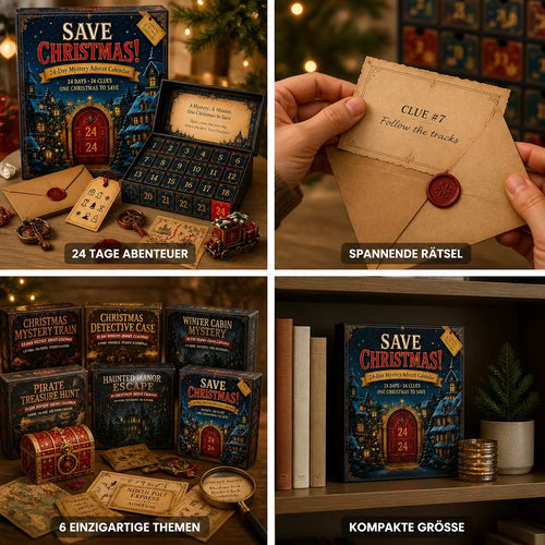 Advent Calendar | Daily Escape Room Puzzles | 24 Days, 6 Themes