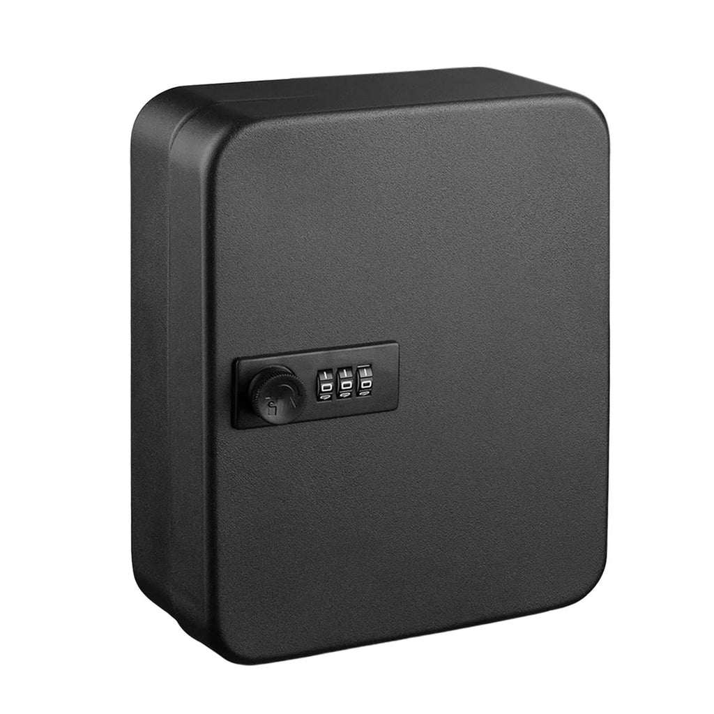 Key Cabinet | Wall-Mounted Iron With 3-Digit Combination Lock | 20 Hooks