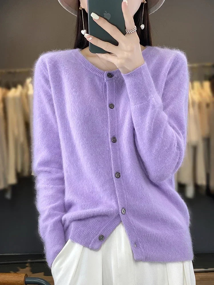 Cardigan | Mink Cashmere Lightweight & Soft | Relaxed Fit