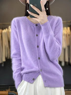 Cardigan | Mink Cashmere Lightweight & Soft | Relaxed Fit