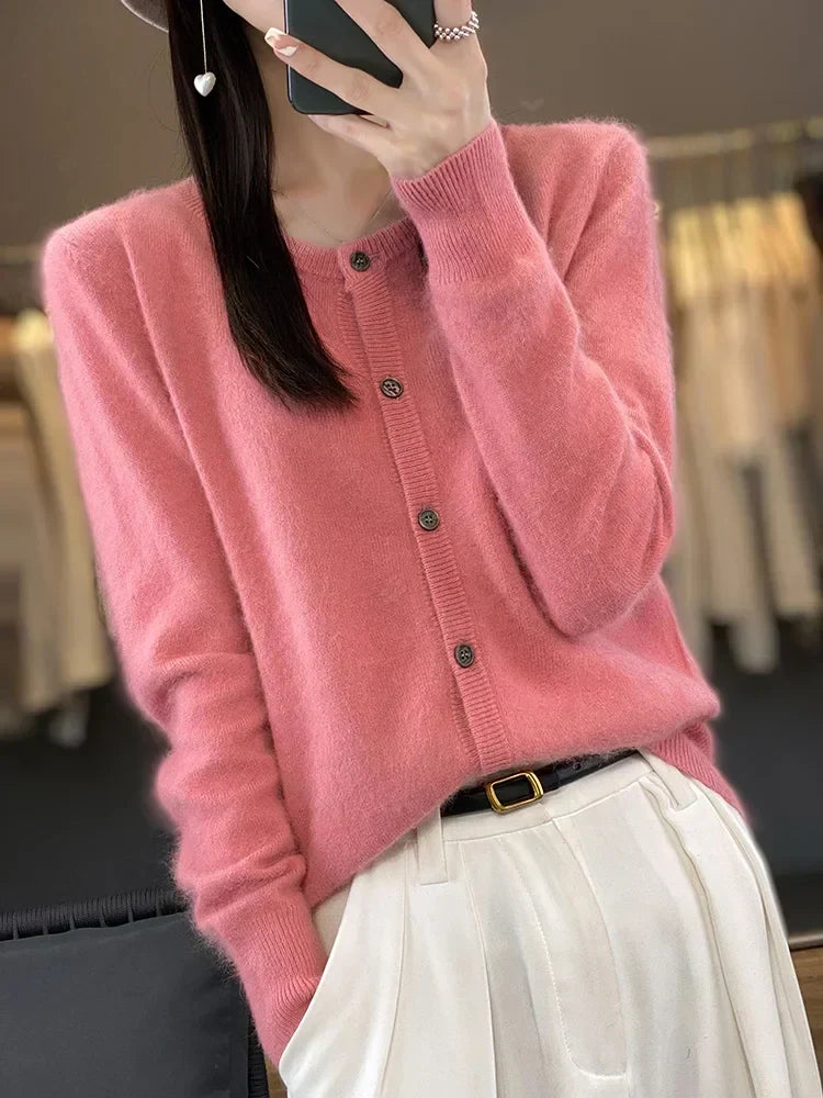 Cardigan | Mink Cashmere Lightweight & Soft | Relaxed Fit