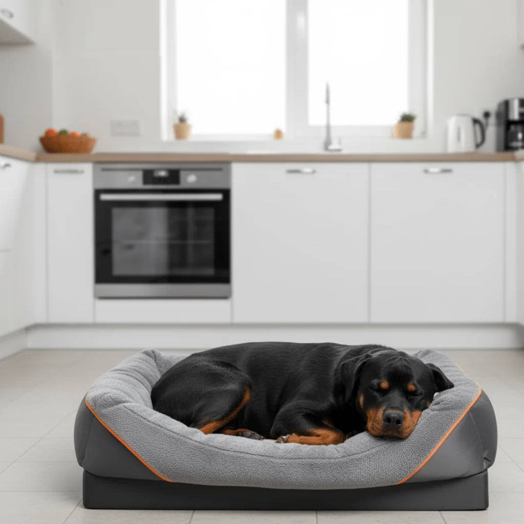 Dog Bed | Orthopedic Memory Foam | Machine-Washable Cover