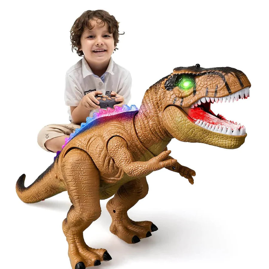 Dinosaur Toy | Remote-Controlled Walking & Roaring | LED Lights