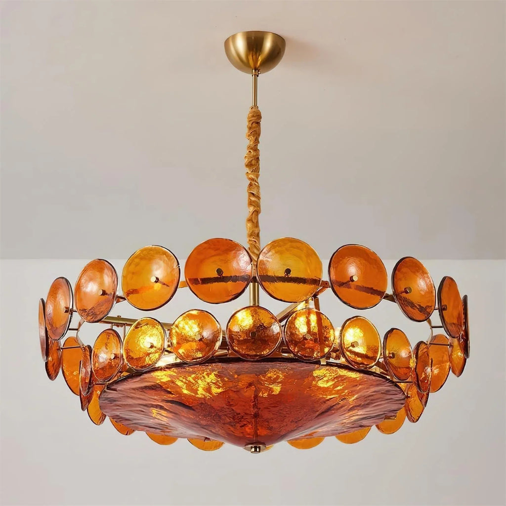 Ceiling Pendant Light | Metal & Glass | Dimmer Compatible