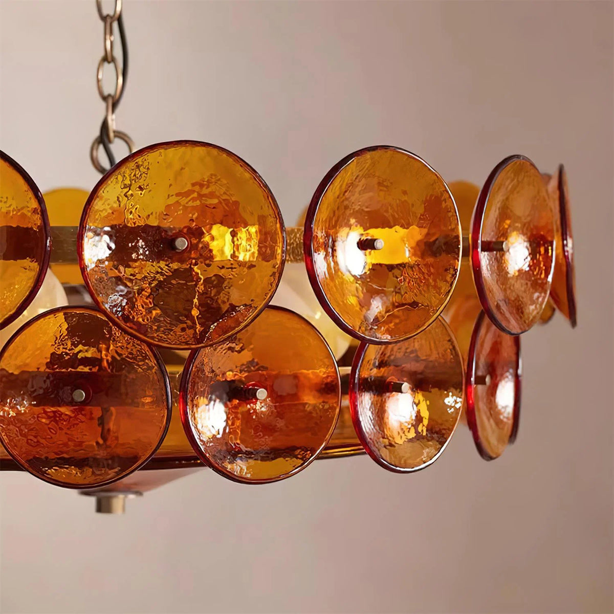 Ceiling Pendant Light | Metal & Glass | Dimmer Compatible