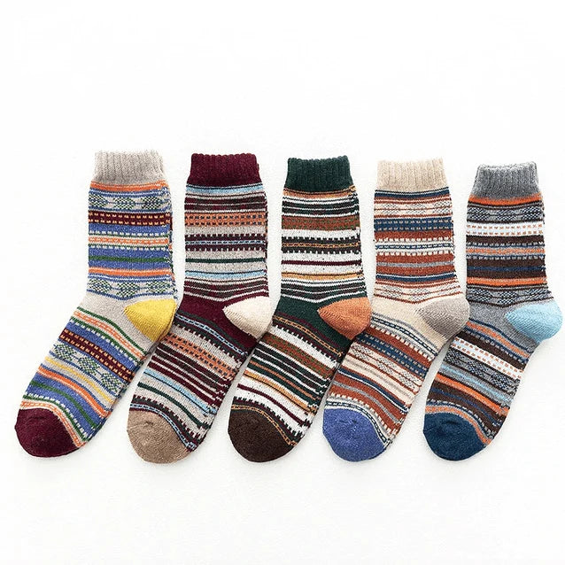 Winter Socks | Warm Wool Blend & Scandinavian Pattern | Unisex