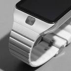 Smartwatch | Rectangular Touchscreen Calls & Notifications | Silicone Strap