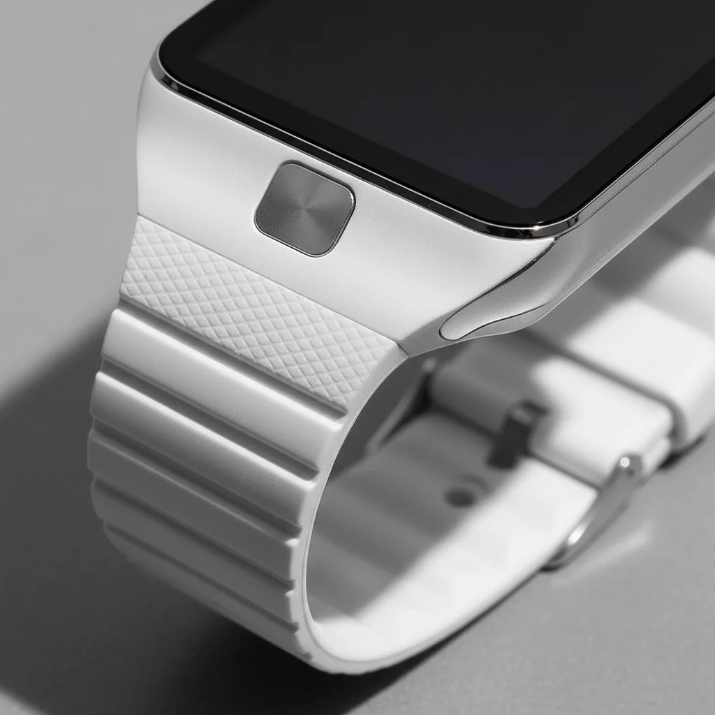 Smartwatch | Rectangular Touchscreen Calls & Notifications | Silicone Strap
