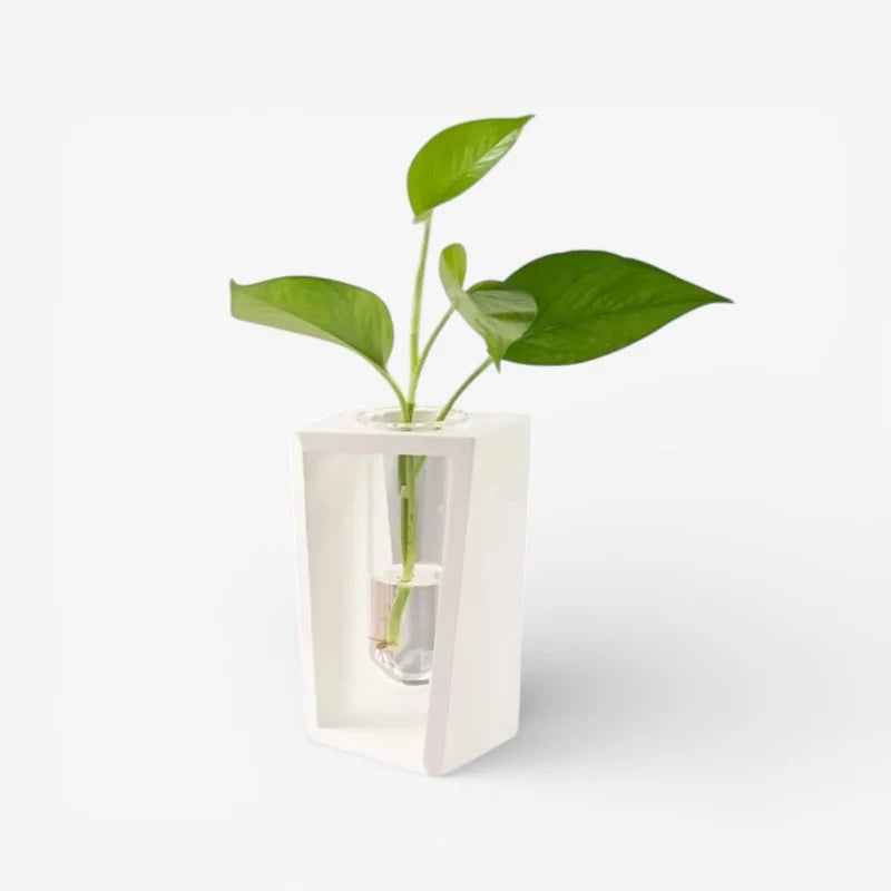Flower Vase | Tubular Wooden Stand