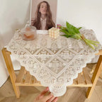 Tablecloth | Embroidered Floral Lace | Polyester Fabric