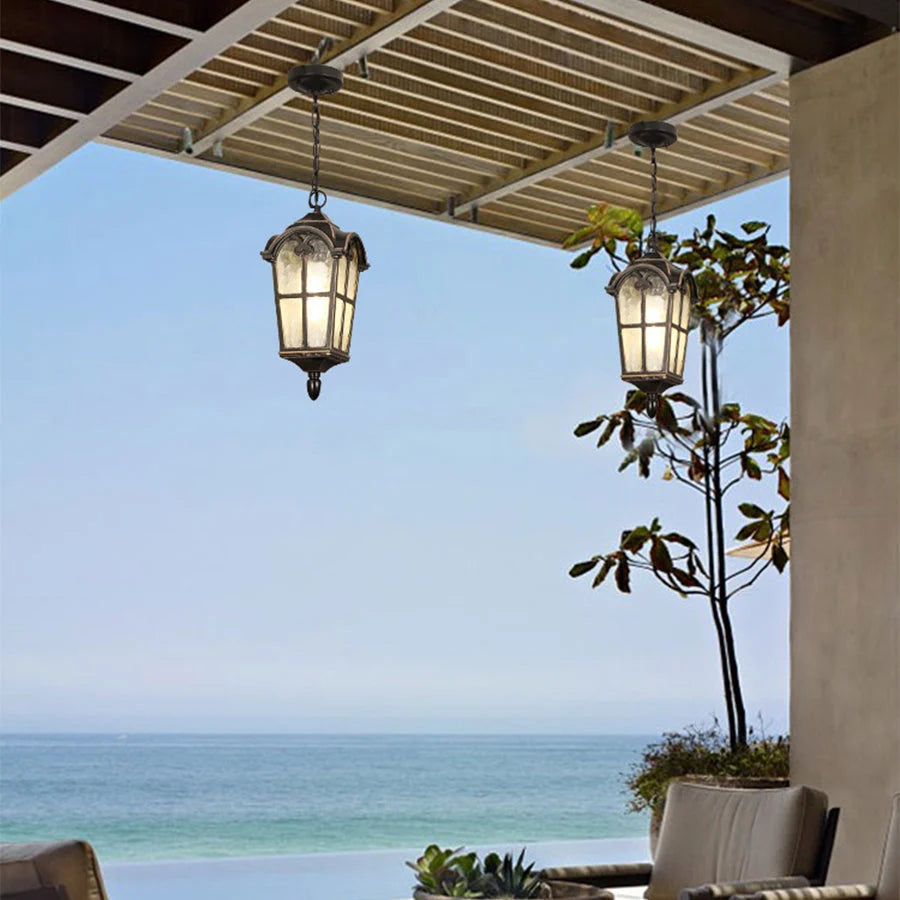 Outdoor Ceiling Pendant Light | Die-Cast Aluminum | IP55 Waterproof