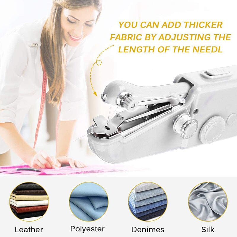 Handheld Sewing Machine | Cordless One-Hand Operation | Bobbins Included