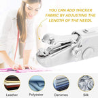Handheld Sewing Machine | Cordless One-Hand Operation | Bobbins Included