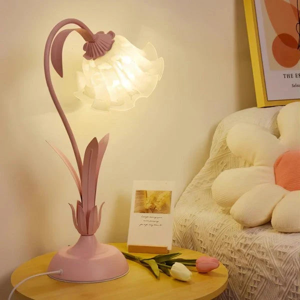 Table Lamp | Adjustable Arm & Vintage Floral | Cozy Ambient Glow