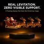 Christmas Decoration | Magnetic Levitation Sleigh & Warm Lighting | Four Reindeer