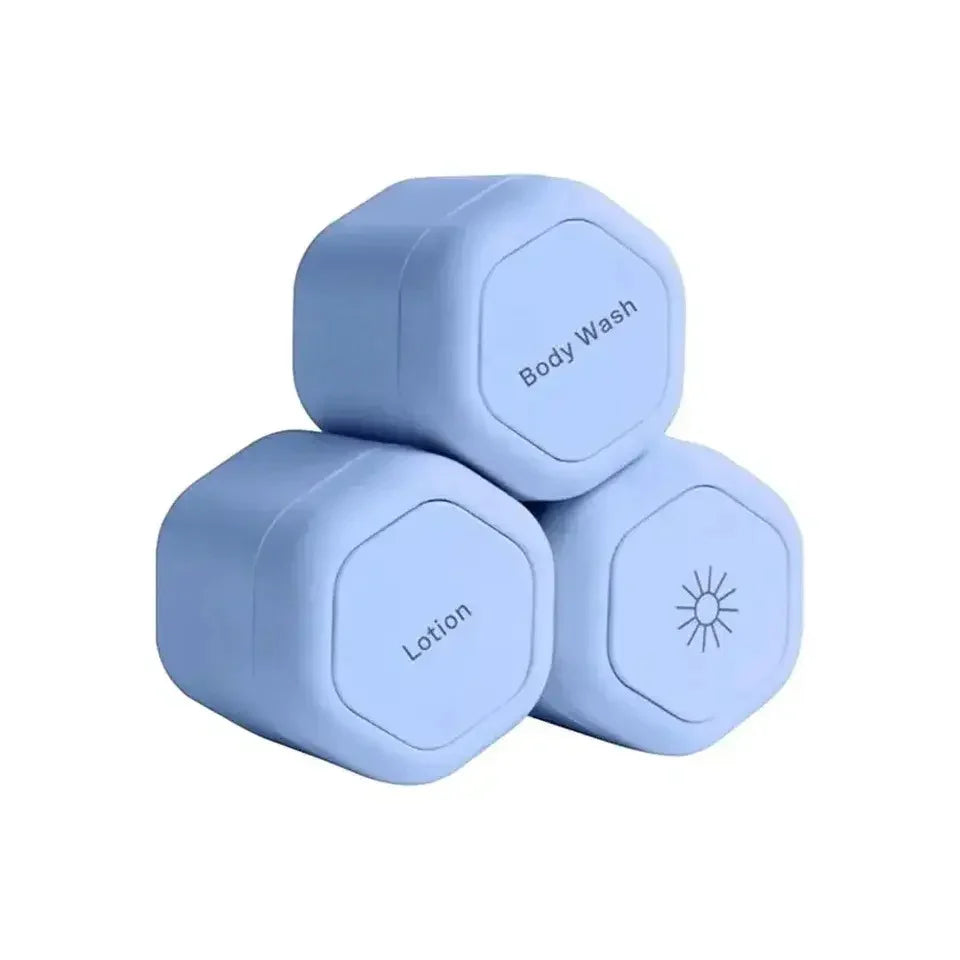 Travel Toiletry Jars | Leakproof Stackable Silicone