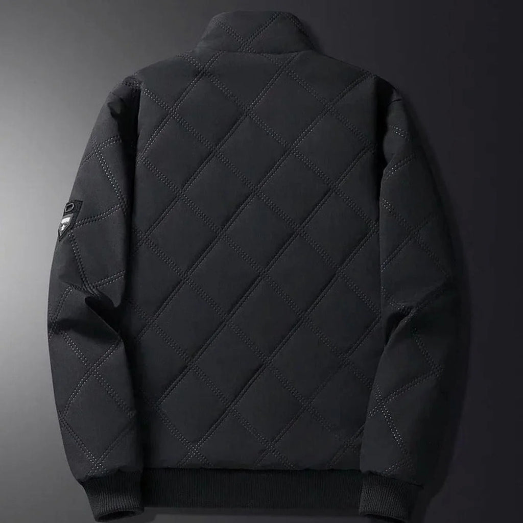 Men’s Winter Jacket | Quilted Windproof & Fleece-Lined | Bomber