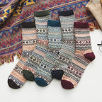 Winter Socks | Warm Wool Blend & Scandinavian Pattern | Unisex