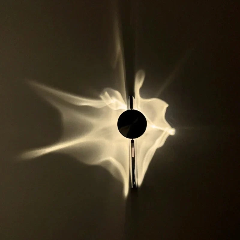Wall Light | Adjustable Wave Projection & 180° Rotatable | Aluminum & Stainless Steel