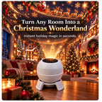 Christmas Projector | LED Festive Projections | USB-Powered & Compact Design