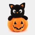 Plush Toy | Soft Cat & Pumpkin Design | Embroidered Details