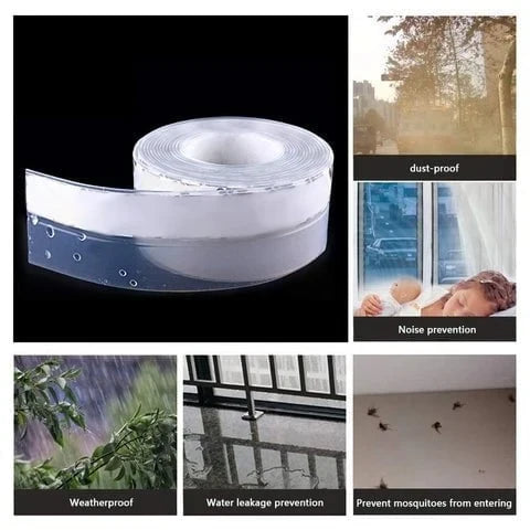 Door Seal | Flexible Silicone & Self-Adhesive | 5 m Roll