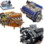 V8 Engine Assembly Kit | Functional Gasoline Engine | CNC-Machined Metal