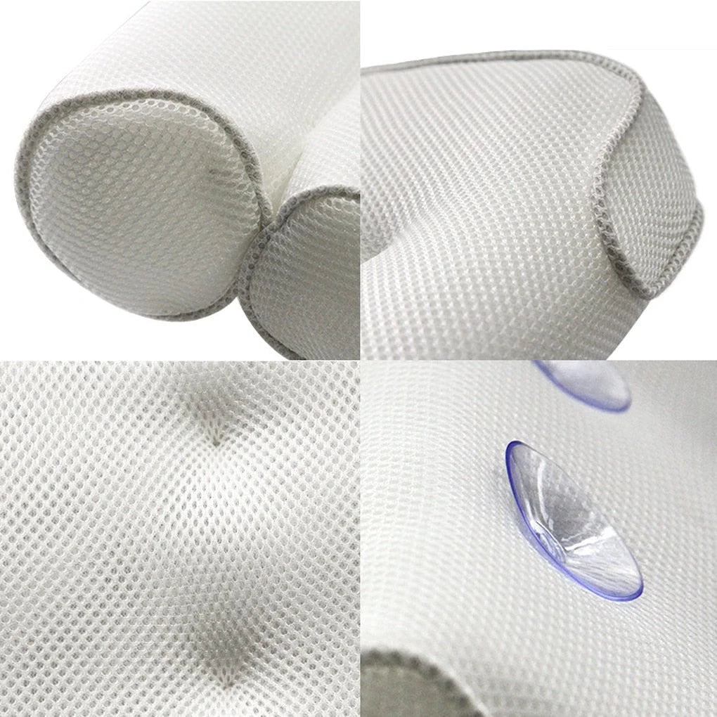 Bath Pillow | Ergonomic Neck Support & Quick-Drying 3D Mesh
