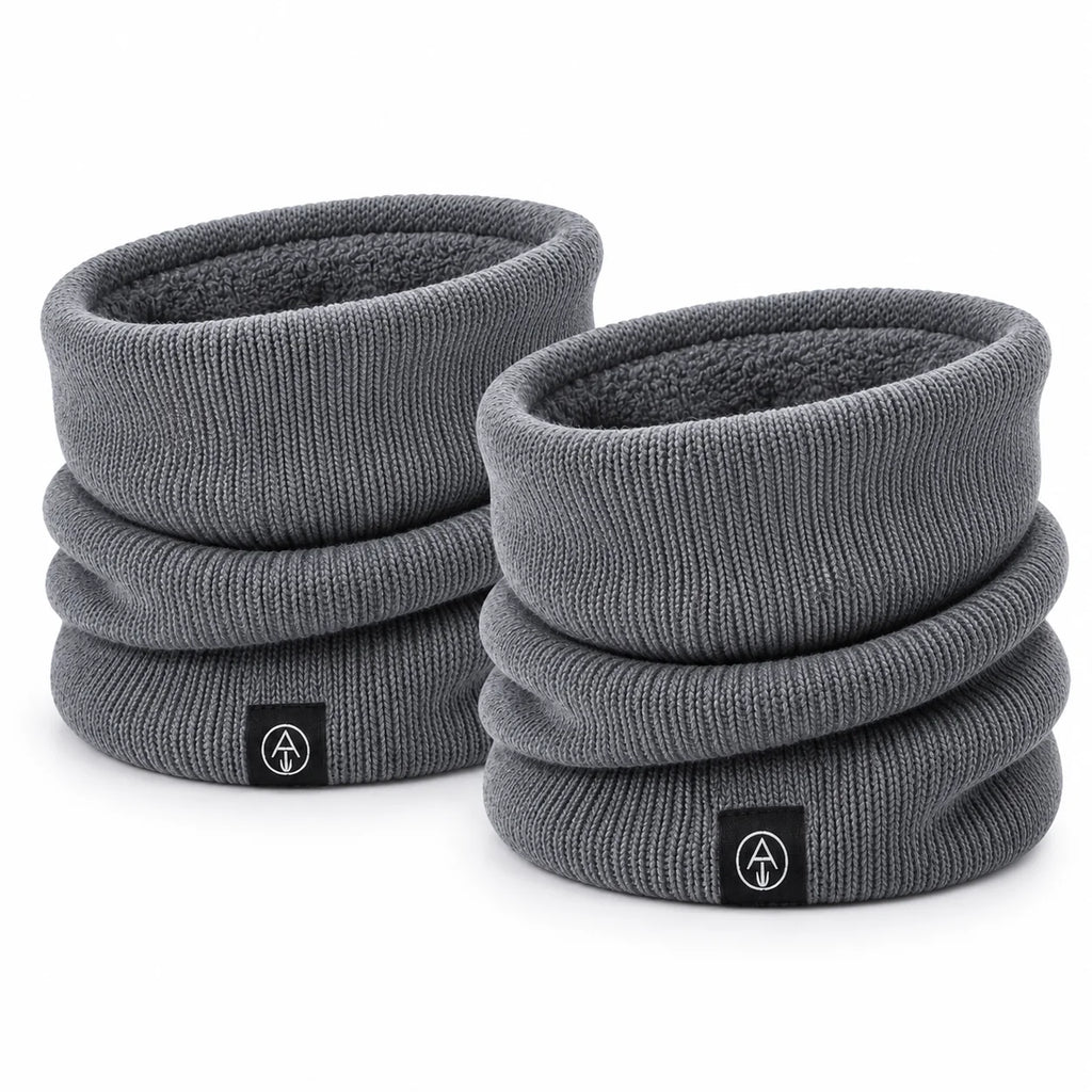Neck Warmer | Knitted Fleece-Lined Double Insulation | Set of 2