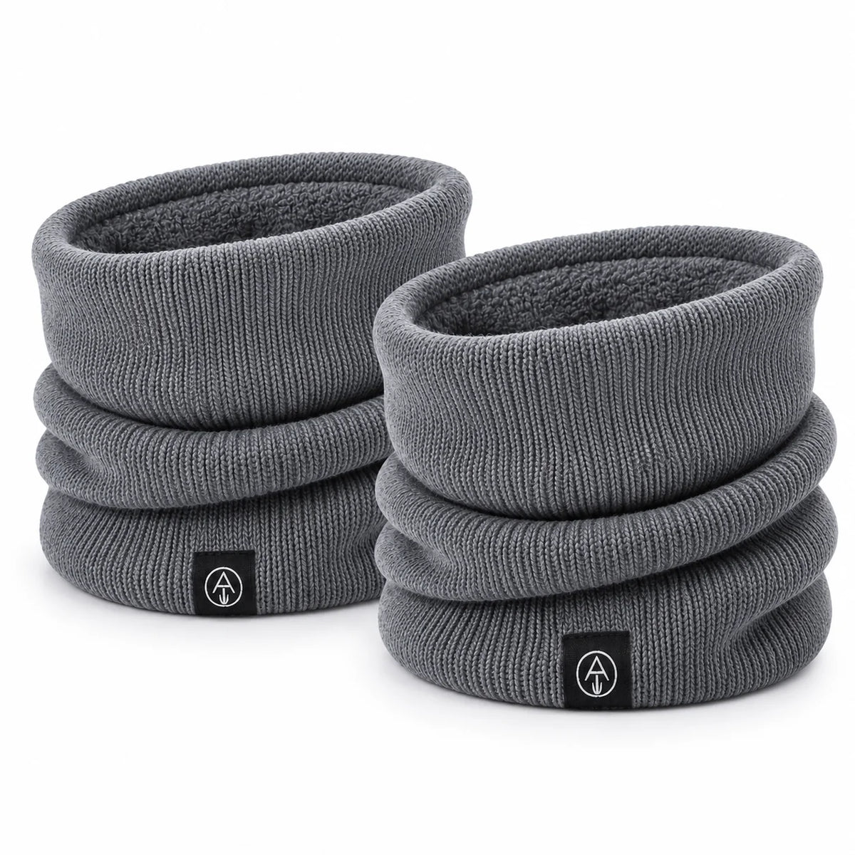 Neck Warmer | Knitted Fleece-Lined Double Insulation | Set of 2