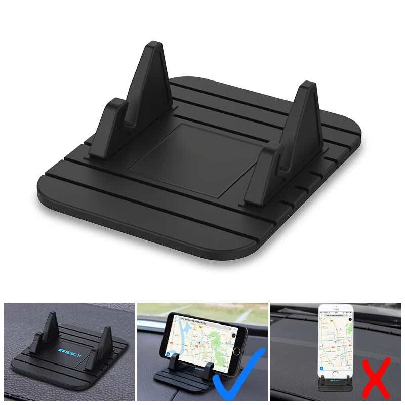 Car Phone Holder | Non-Slip Silicone Suction & Hands-Free