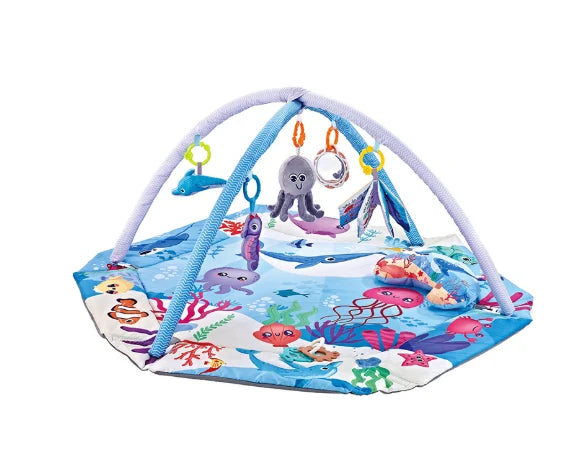 Baby Play Mat | 8-in-1 With 6 Detachable Toys | 39 x 39 cm